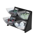 thumbnail image 1 of Restaurantware-Met Lux 15.5 x 10 x 10.5 Inch Coffee Accessory Caddy, 1 Premium Coffee And Condiment Organizer - 4 Removable Compartments, White Steel Breakroom Organizer, 1 of 4