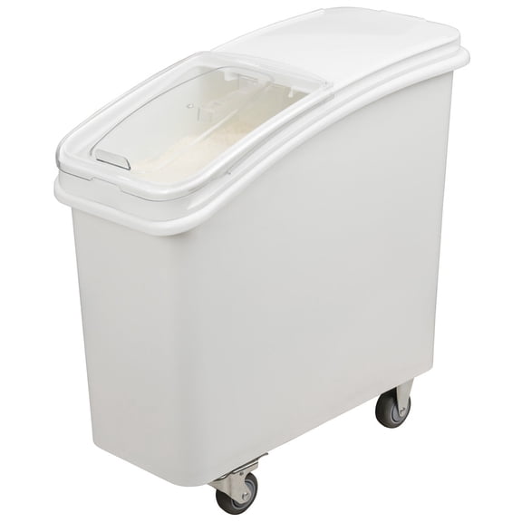 Met Lux 2.6 gal Rectangle White Shelf Ingredient Bin - with 1/2 Cup Measuring Spoon - 1 count box