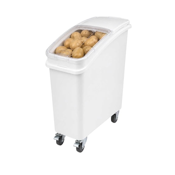 Met Lux 2.6 gal Rectangle White Shelf Ingredient Bin - with 1/2 Cup Measuring Spoon - 1 count box