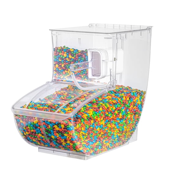 Restaurantware-Met Lux 5.3 Gallon Food Storage Container, 1 Airtight Treat Box - With Scoop, Holds Up To 80 Cups, Clear Plastic Cereal Container With Lid, For Kitchen Or Pantry Organization