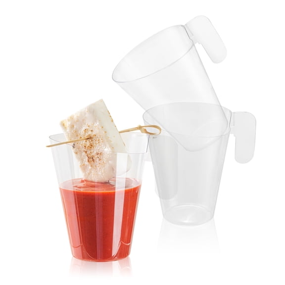 Mini Serve 2 oz Clear Plastic Spiral Cup - 1 3/4" x 1 3/4" x 2 3/4" - 100 count box