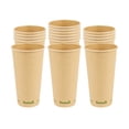 thumbnail image 1 of Sustain 20 oz Kraft Paper Coffee Cup - PLA Lining, Compostable, Ripple Wall - 3 1/2" x 3 1/2" x 6 1/4" - 250 count box, 1 of 10