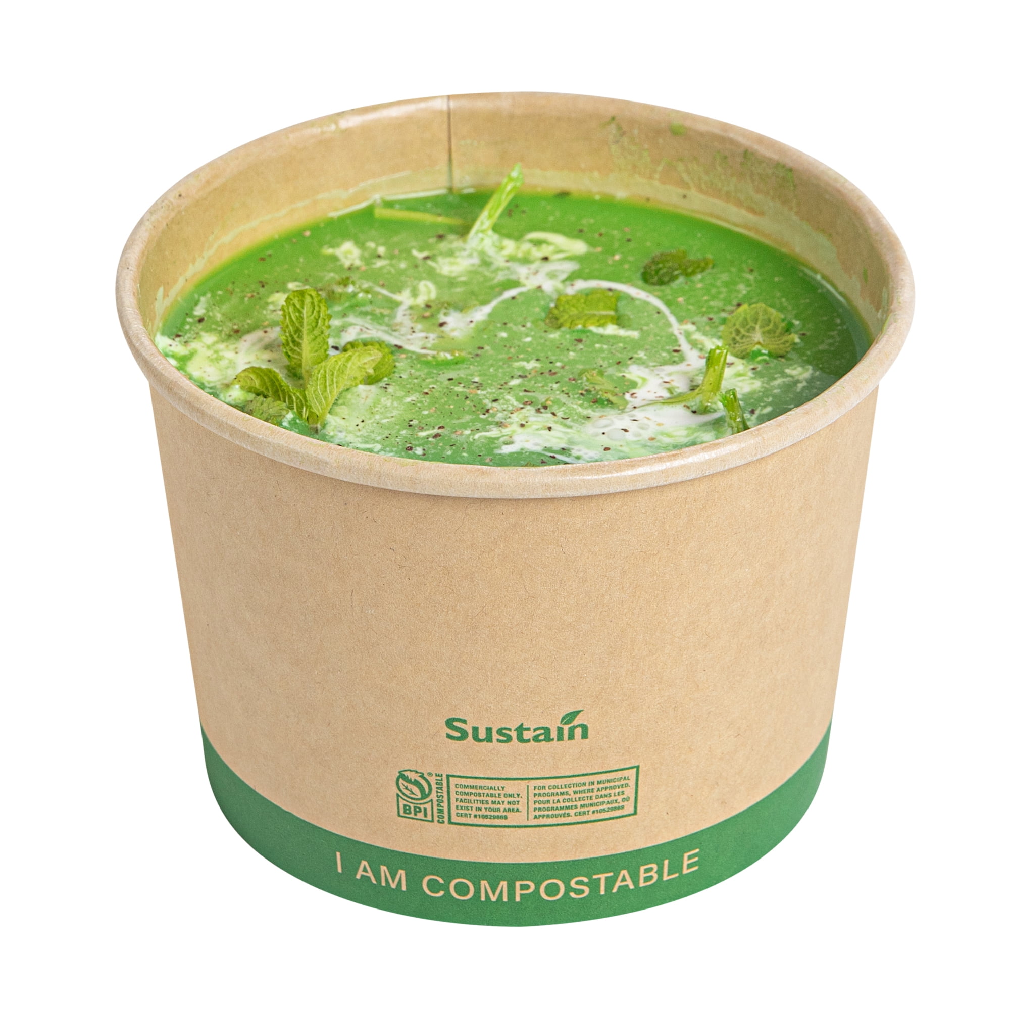 Container Powder Soup Restaurantware Paper Soup Containers 200 Pack Of 16 oz Disposable Kraft ...