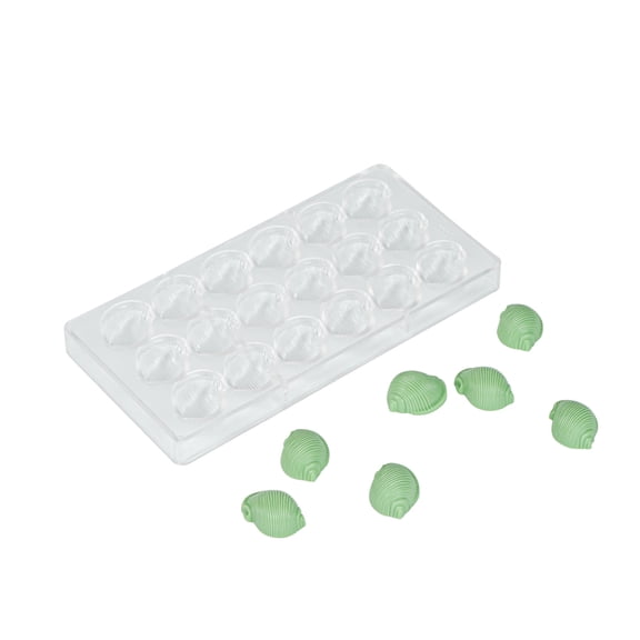 Pastry Tek Polycarbonate Break-Apart Candy / Chocolate Mold - 6-Compartment - 10 count box