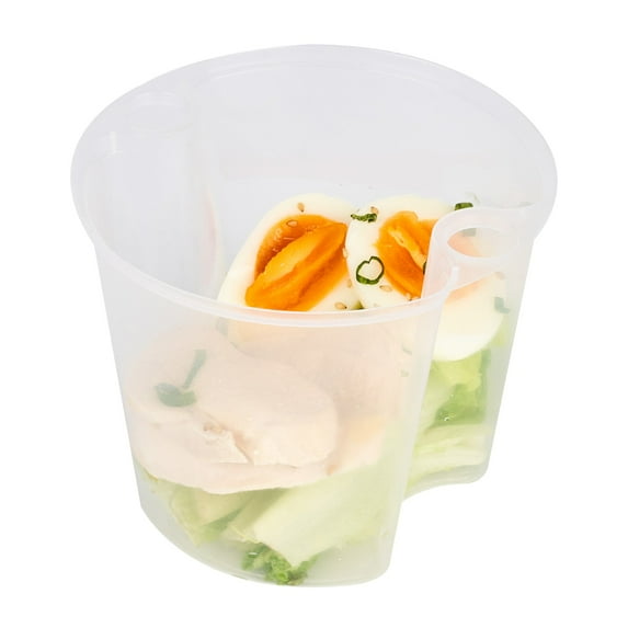 Restaurantware Plastic Food Container Inserts 100 Pack of 20 oz Microwave-Safe Plastic Take Out Inserts Leakproof Round Clear Design Durable and Stackable