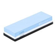 Restaurantware-Sensei 7.1 x 2.3 x 1.1 Inch Kitchen Knife Whetstone, 1 Durable Knife Sharpening Base - Silicone Holder, 1000/6000 Grit, Corundum Sharpening Stone For Kitchen Knives, For Any Blade