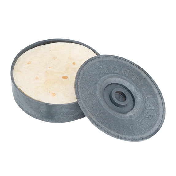 Restaurantware Tortilla Warmer 10 Count 8.5 x 8.5 x 2.3 Inch Plastic Tortilla Keeper Insulated Container Gray Microwave Safe Dishwasher Friendly