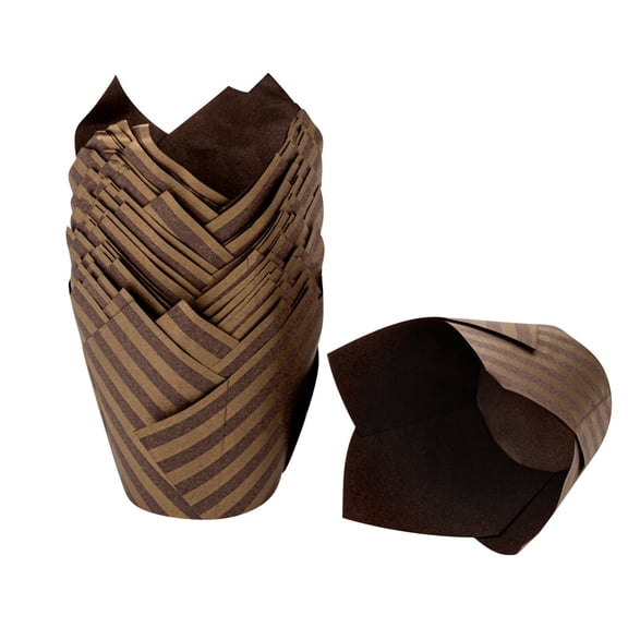 Restaurantware Tulip Baking Cups 500 Count 3.5 Oz Greaseproof Cupcake Liners, White Oven-Friendly Muffin Liners Paper Disposable Baking Cups For Parties