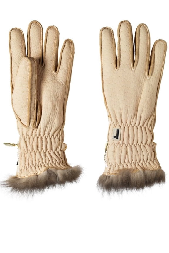 Men's Light Beige Peccary Opossuy Gloves Neutrals
