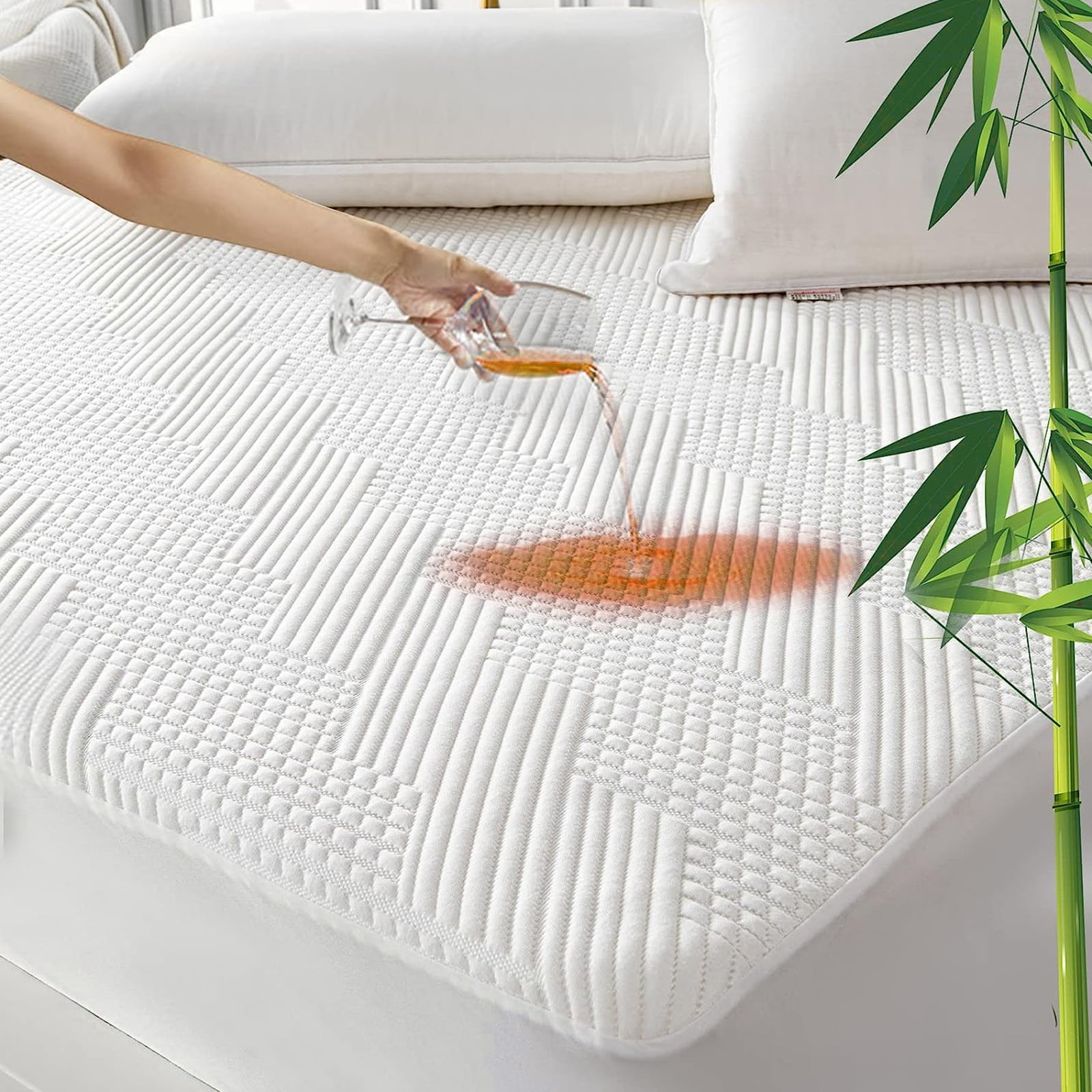 Restguard Full Size Mattress Protector Waterproof , Bamboo Mattress