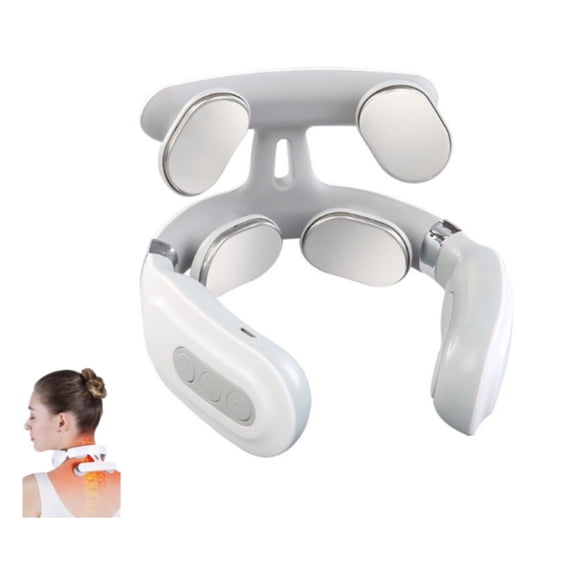 Restify Pro Neck Device, Cordless Neuromodulation for Cervical Pain Relief, for Home Office & Travel (White*1)
