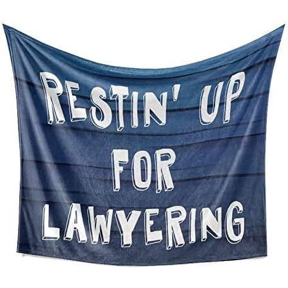 Restin' Up for Lawyering Blanket - Funny Lawyer Attorney Barrister Gift, Plush Fleece Throw, Birthday, 50x60