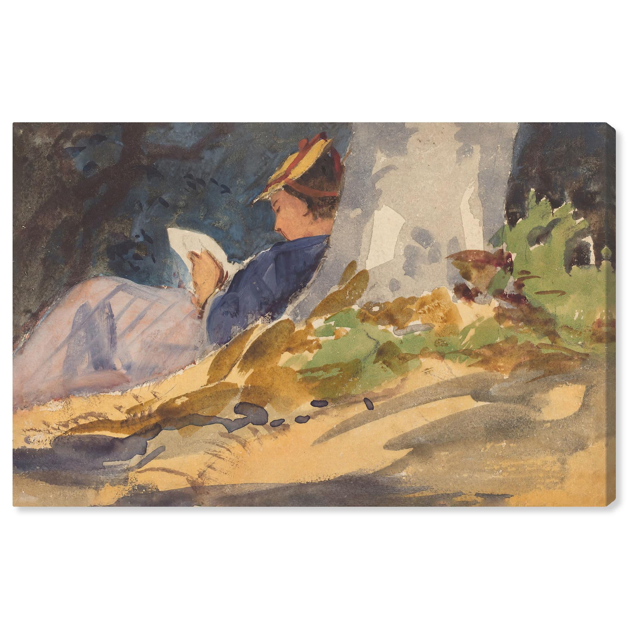 Vintage Landscape Canvas Art with Gallery Wrapped Edges, 54" x 36"