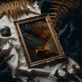 Resting Against Dragon Poster Holding Glowing Book Fantasy Art , Poster Print Only