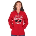 thumbnail image 1 of Resting Beach Face Summertime Vibes Zip Hoodie Sweatshirt Women Brisco Brands S, 1 of 5