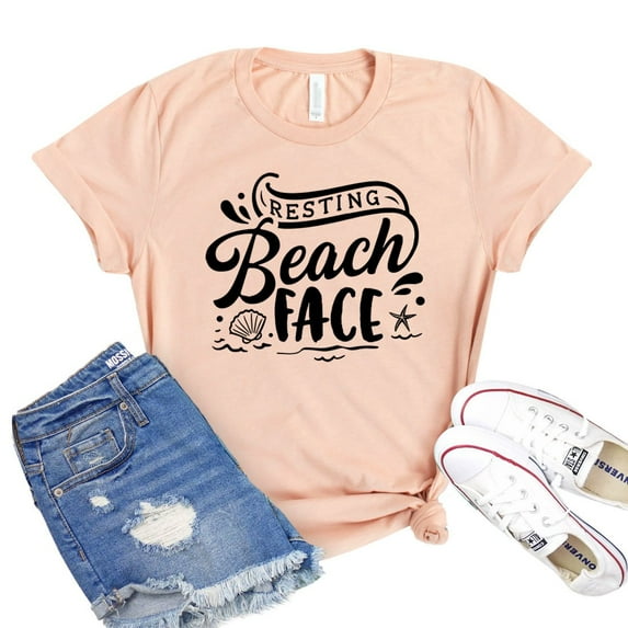 Resting Beach Face T-shirt Vacation Tee Weekend Shirts Bachelorette Gift Summer Tshirt Women's Vacay Shirt