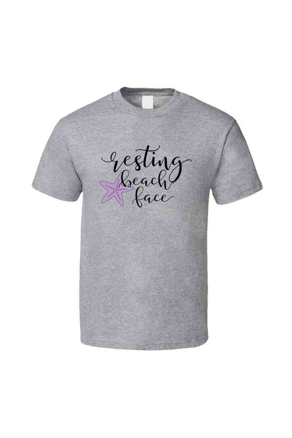 Resting Beach Face Tee Novelty Tropical Summertime Beach Lover T Shirt