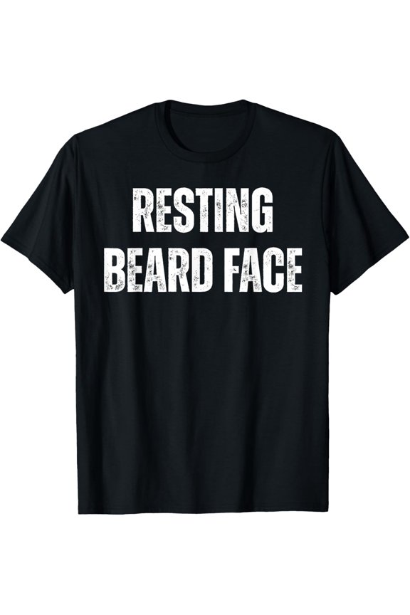 Resting Beard Face Funny Beard Bearded Men T-ShirtBrand clothing, men and women can wear, black, white, gifts.