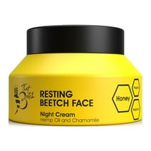 Resting Beetch Face Moisturizing Night Cream 50ml with Honey, Propolis, Prebiotics, Chamomile, for sensitive skin, dark spots, rosacea, psoriasis, and anti-aging