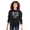 thumbnail image 1 of Resting Brunch Face Cute Funny RBF Women Plus Size Crewneck Sweatshirt Brisco Brands 2X, 1 of 5
