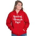 thumbnail image 1 of Resting Brunch Face Cute Funny RBF Zip Hoodie Sweatshirt Women Brisco Brands S, 1 of 6