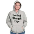 thumbnail image 1 of Resting Brunch Face Cute Funny RBF Zip Hoodie Sweatshirt Women Brisco Brands X, 1 of 6