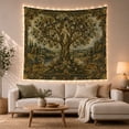 thumbnail image 1 of Resting Deer Beside a Winding River, Peaceful Vintage Art for Nature Lovers, Woodland Wall Art, Housewarming Gift, Tapestry Wall Hanging for Bedroom and Living Room, 1 of 7