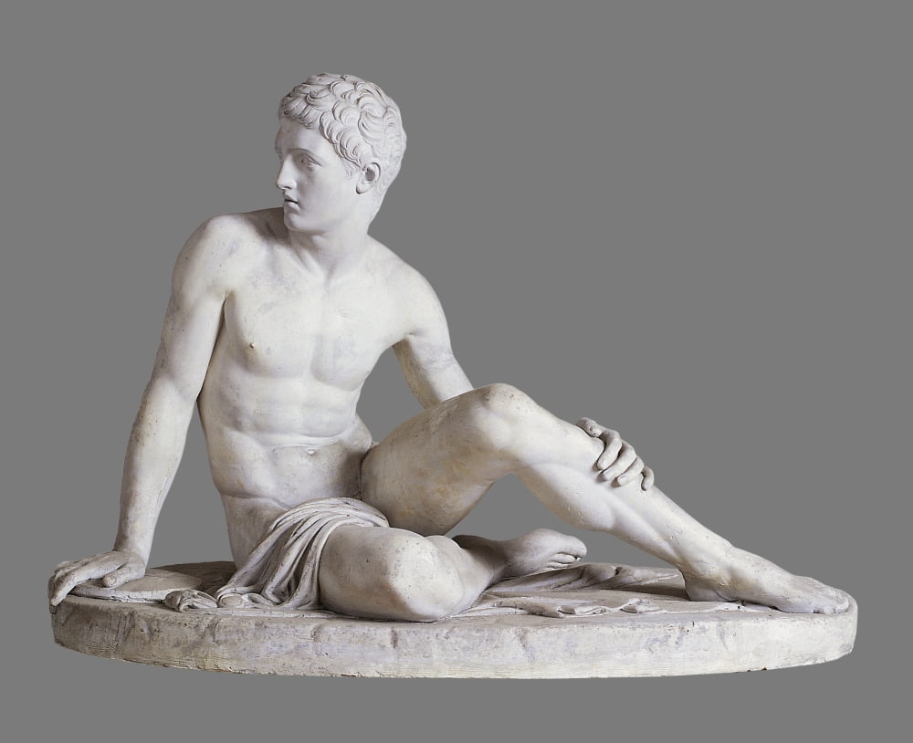 Resting Discobolus Canvas Art - (36 x 24)