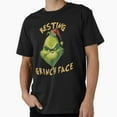 thumbnail image 1 of Resting Green Face Premium Retro Holiday Grumpy Humor Unisex T-Shirt, up to size 5XL, 1 of 2