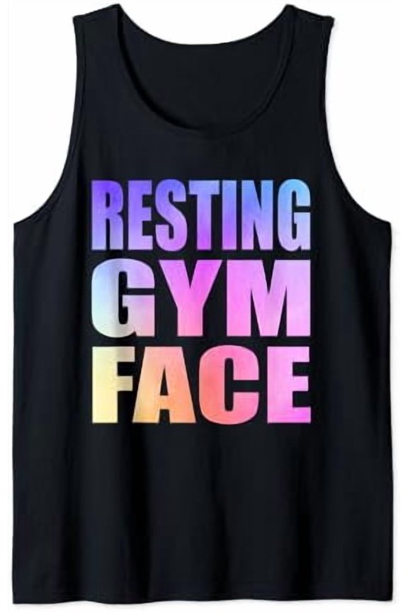 Resting Gym Face Tank Top Size S-3XL