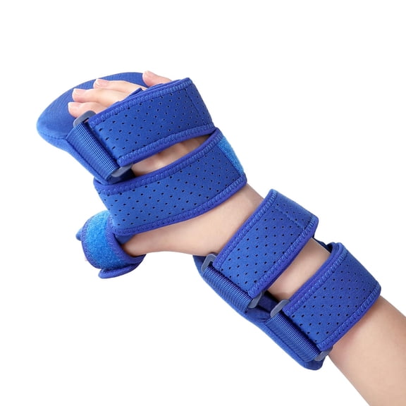 Rest position with right hand splint, Stroke Hand Therapy Equipment, Hand Brace with Finger Support for Stroke Recovery Patients, Carpal Tunnel Syndrome, Arthritis, Tendinitis, Metacarpal Breaks