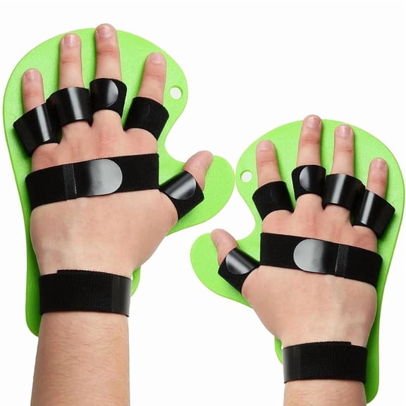 Resting Hand Splint with Finger Support,Brace for Stroke RecoveryFinger Straightener Extender, Hand Therapy Equipment (Fits Right or Left) 2Pcs