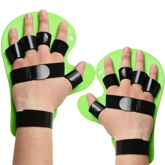 Resting Hand Splint with Finger Support,Brace for Stroke RecoveryFinger Straightener Extender, Hand Therapy Equipment (Fits Right or Left) 2Pcs