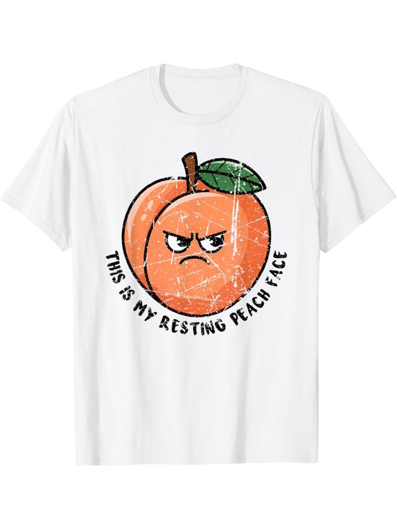 Resting Peach Face Fruit Pun T Shirt All Size S-5XL