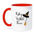 thumbnail image 1 of 3dRose, Resting Witch Face - Halloween Saying, 11oz Two-Tone Red Mug, 1 of 7
