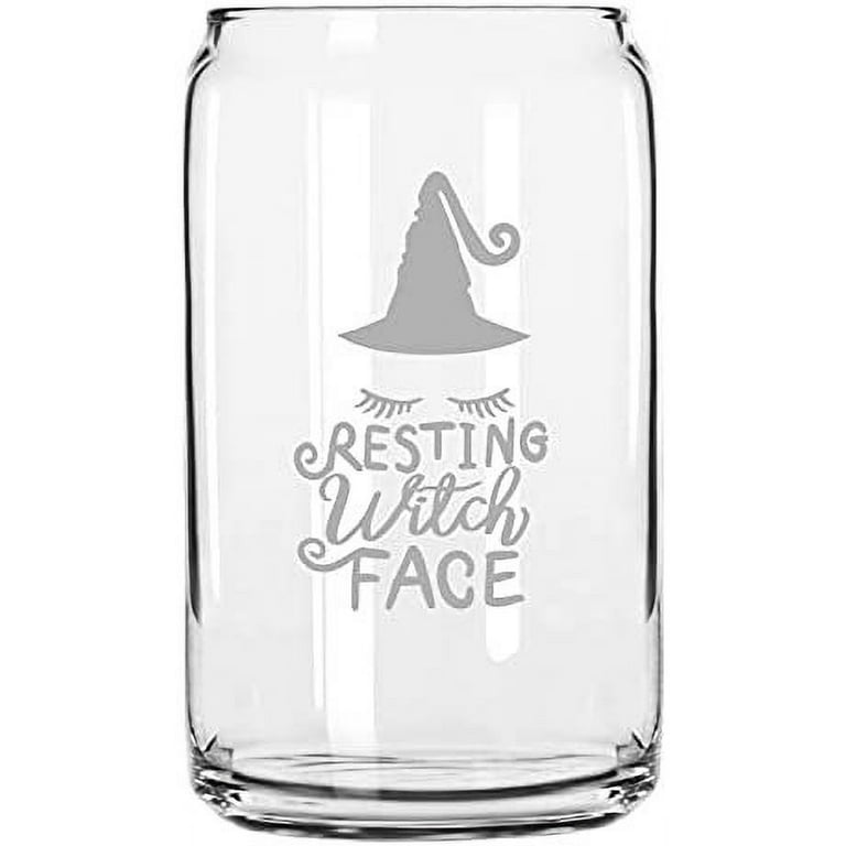 16 oz Floral Ghost Glass Cup with Lid and Straws | Clear or Frosted Glass |  Halloween | Ghost and Flowers