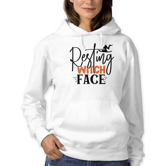 Resting Witch Face Hoodie Women -Image by Shutterstock, Female 3X-Large