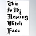 thumbnail image 1 of Resting Witch Face Poster Wall Art, Modern Wall Decor For Living Room Bedroom, 12x18 UNFRAMED, 1 of 3