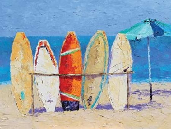 Resting on the Beach Canvas Art - Leslie Seata (22 x 28)