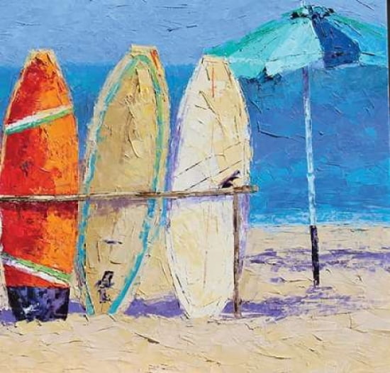 Resting on the Beach II Canvas Art - Leslie Seata (24 x 24)