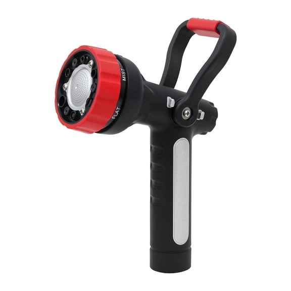 Restmo Heavy Duty Garden Hose Nozzle, High Pressure Fireman Style Nozzle with Lever Handle and Slip Ergonomic Grip, 6 Adjustable Spray Patterns for Watering Lawn and Garden, Washing Car & Cleaning