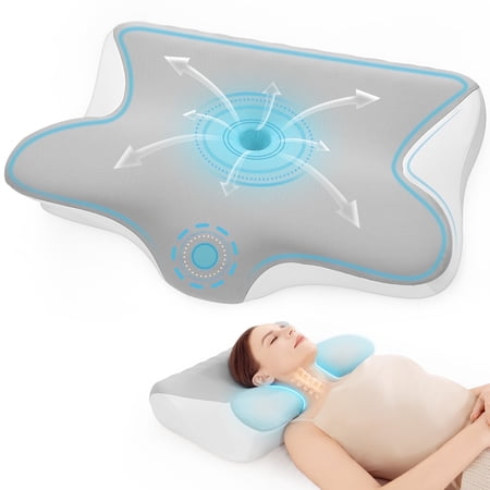 Restnature Cervical Pillow for Neck Memory Foam Side Back Stomach Sleeper Standard/Queen CPAP Bed Pillows, 1 Pack