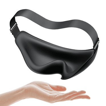 Restnature Sleep Mask, 100% Blackout, Adjustable & Secure Fit, Black Eye Mask for Sleeping