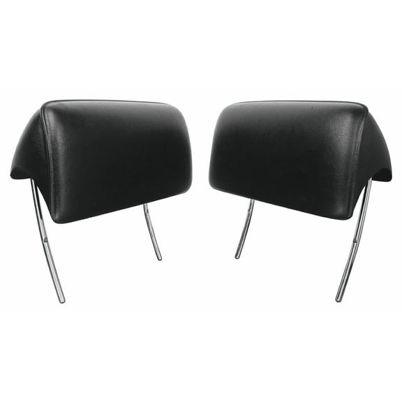 RestoParts Black Bucket Headrest Set 1966-67 GTO Chevelle 442 Skylark Grand Prix