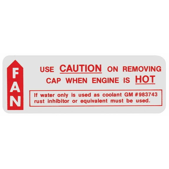 RestoParts Caution Fan Decal 1964-65 GTO Lemans Tempest 1964 Bonneville Catalina