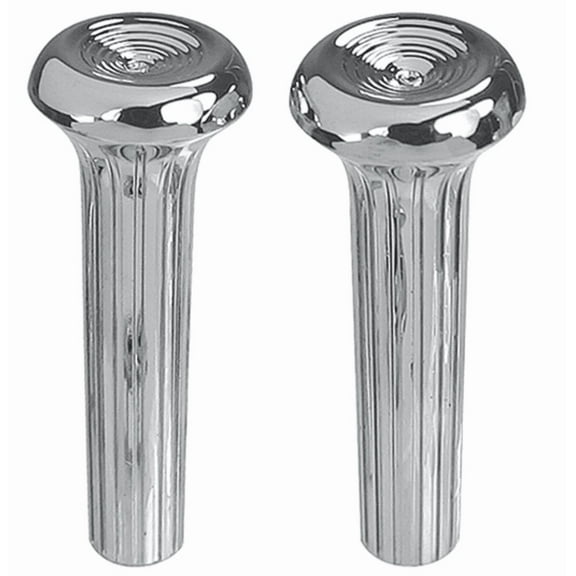 RestoParts Chrome Ribbed Door Lock Knob Set Buick Chevy Cadillac Olds & Pontiac