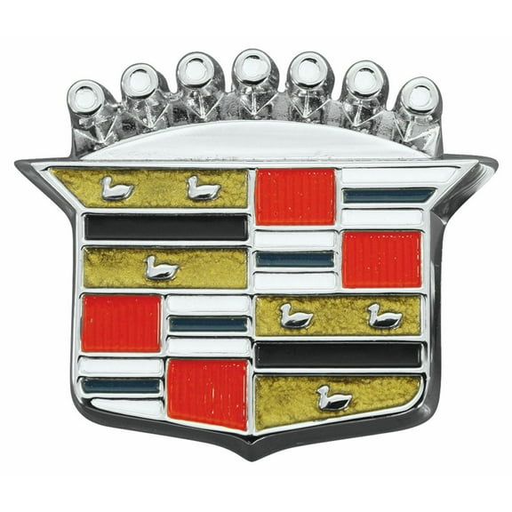 RestoParts Trunk Lock Crest Emblem 1964-1968 Cadillac DeVille Eldorado Fleetwood