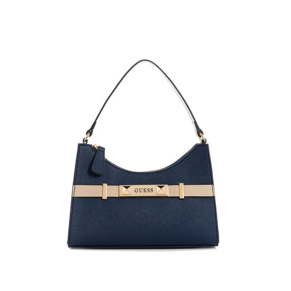 Reston Color Block Handbag by Guess, Small, Navy Blue