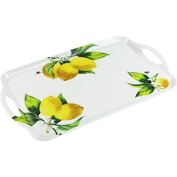 Reston Lloyd Multi-Purpose 18" Rectangle Melamine Plastic Handled Tray