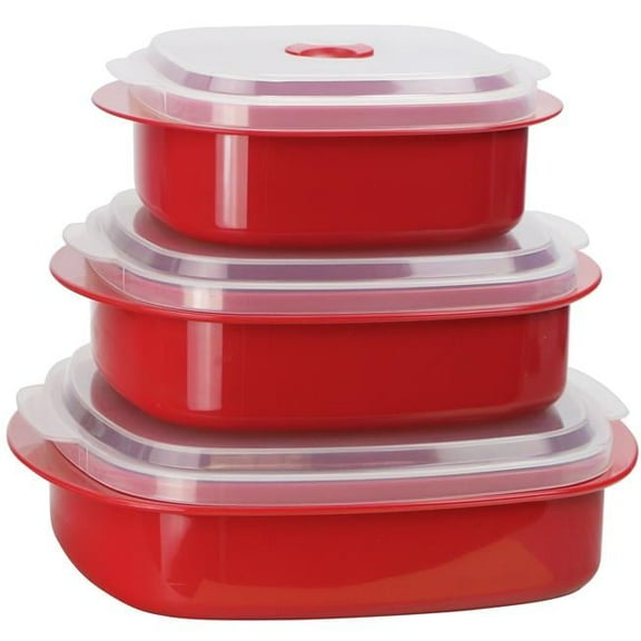 Reston Lloyd 20600 Microwave Cookware Set Red